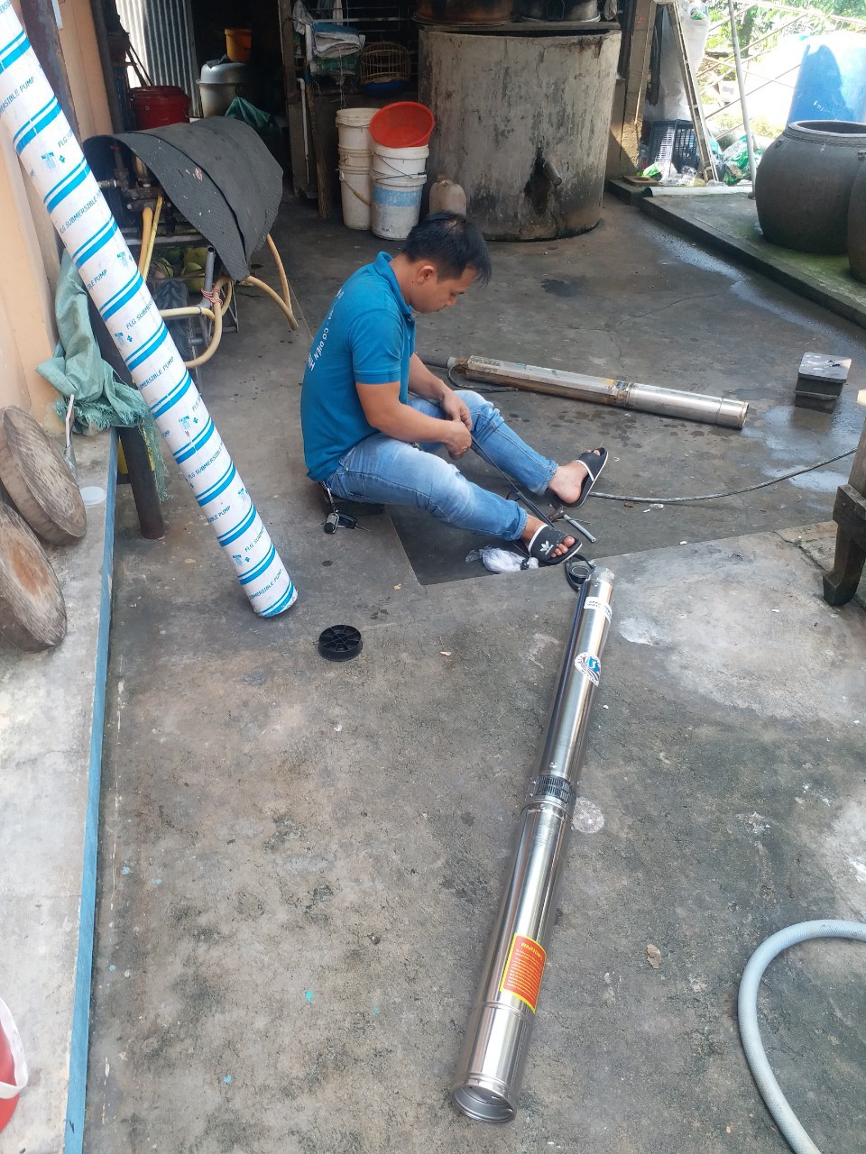 kéo thả máy bơm tại nhà pleiku